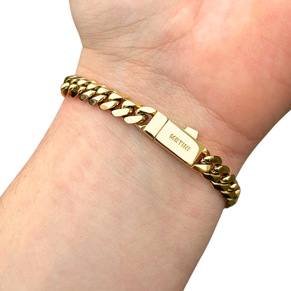Gold Cuban Bracelet - 8mm