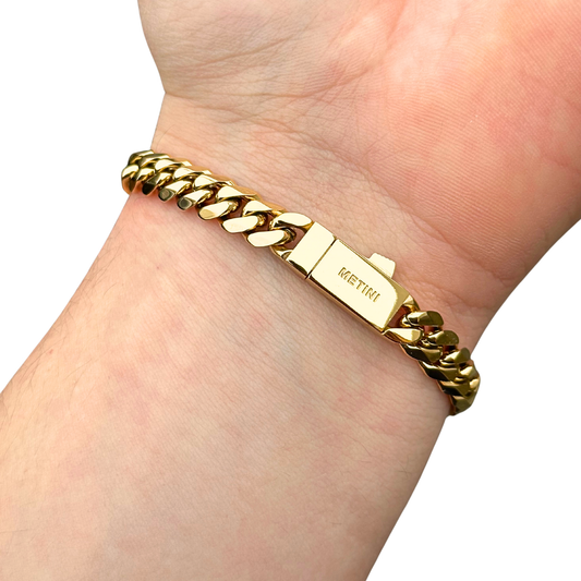 Gold Cuban Bracelet - 8mm