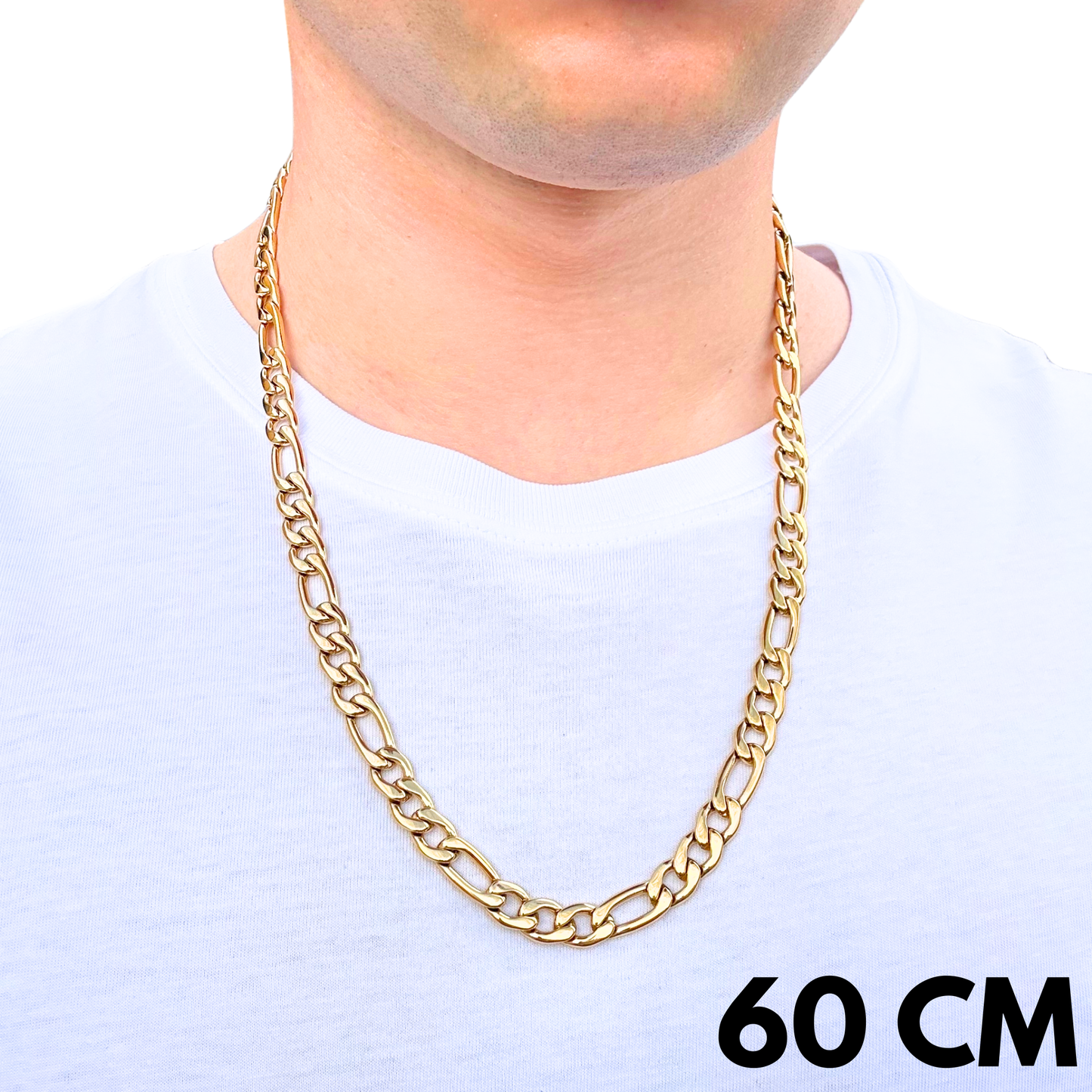 Gold Figaro Chain - 9mm