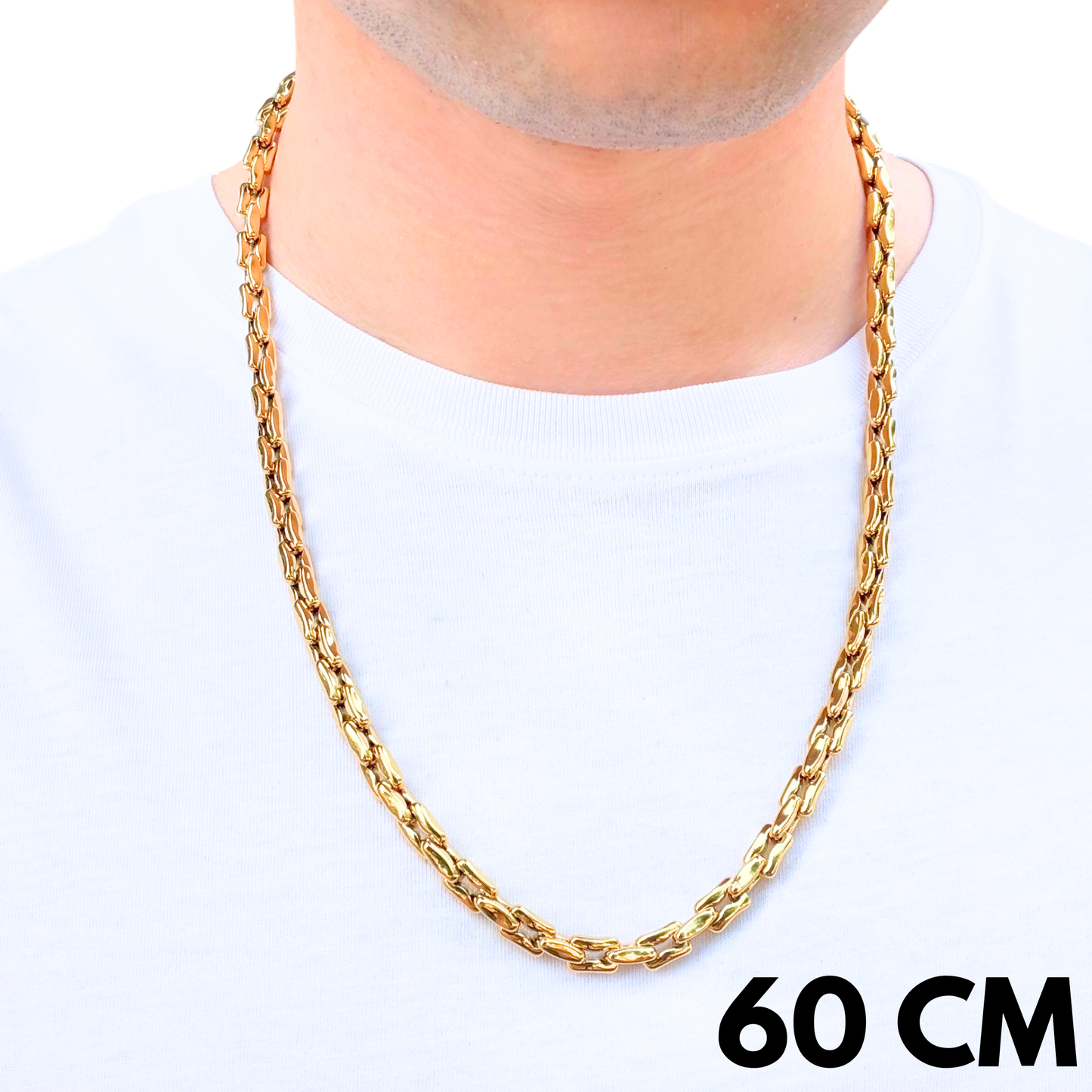 Gold Anchor Chain - 7mm