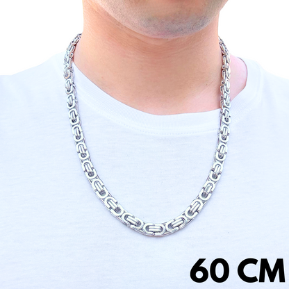 White Gold Noble Chain - 8mm
