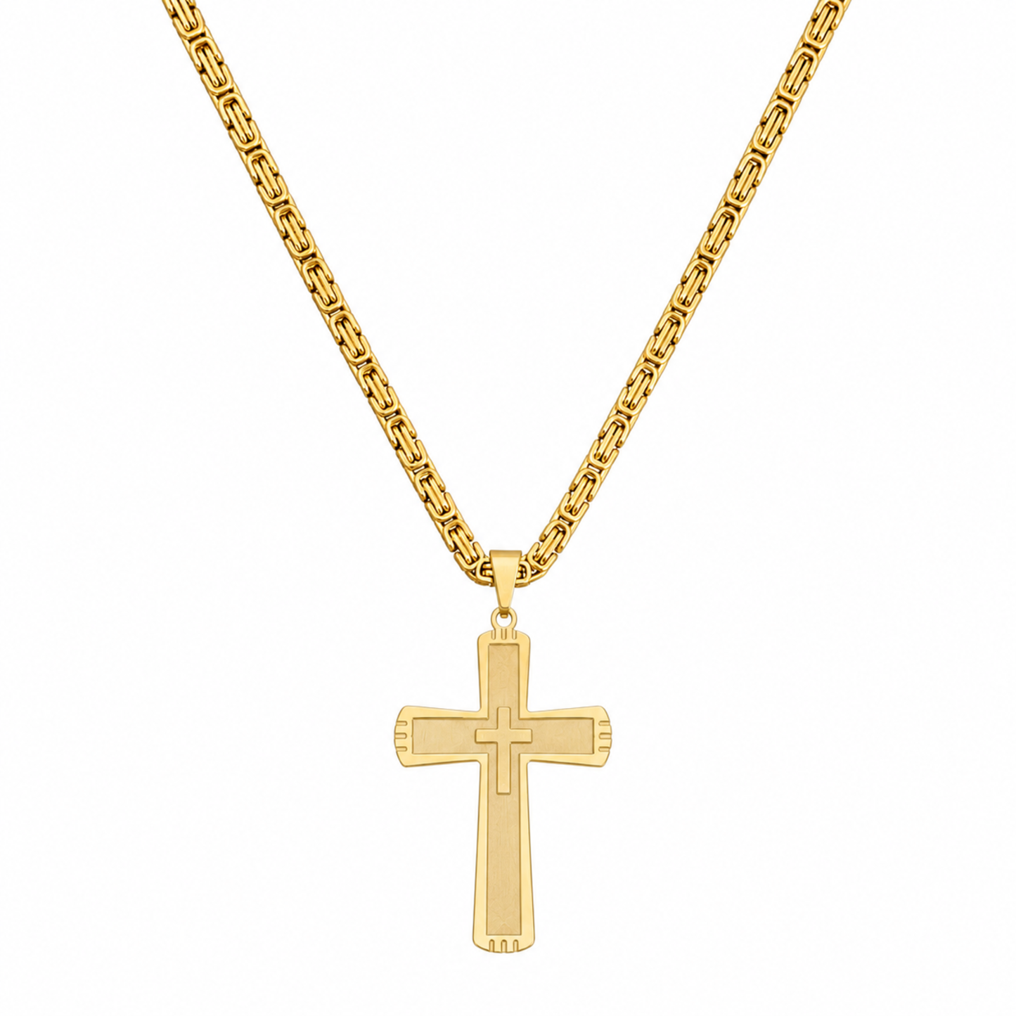 Monarch's Cross Pendant Gold