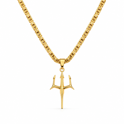 Trident Pendant Gold