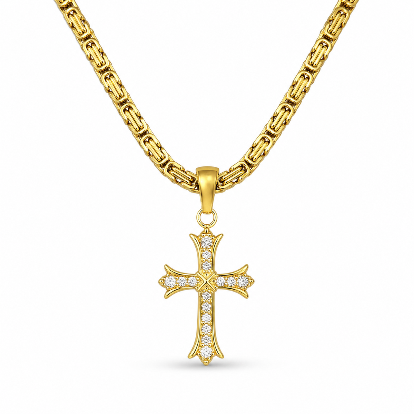 Grand Cross Pendant Gold