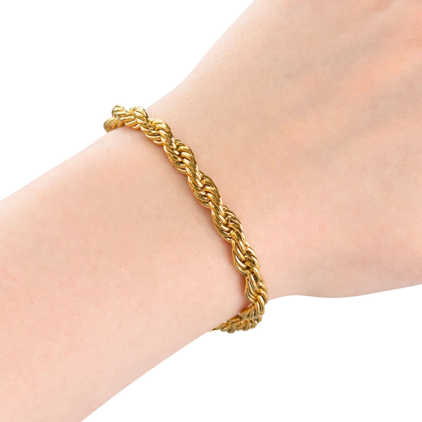 Women's Gold Rope Bracelet - 6mm
