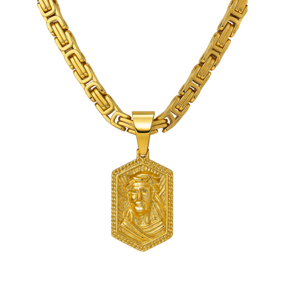 Jesus Medal Pendant Gold