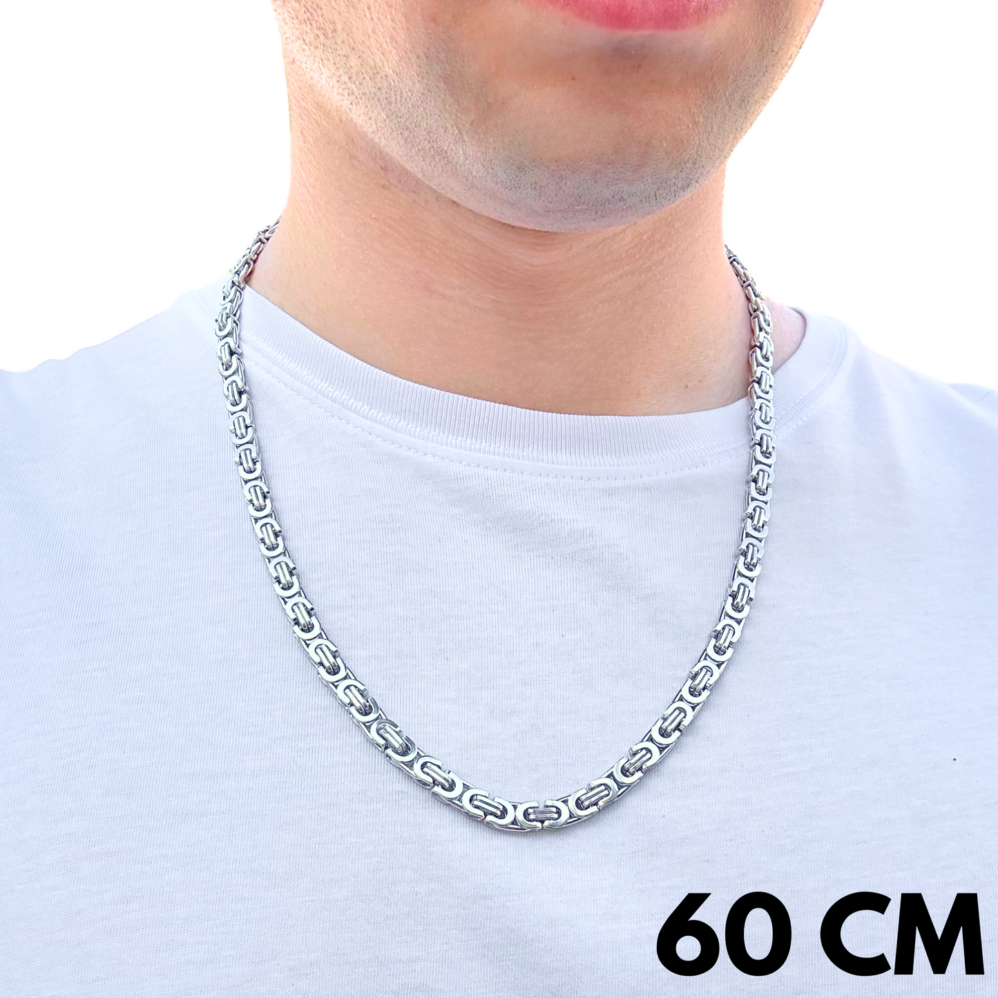 White Gold Noble Chain - 6mm
