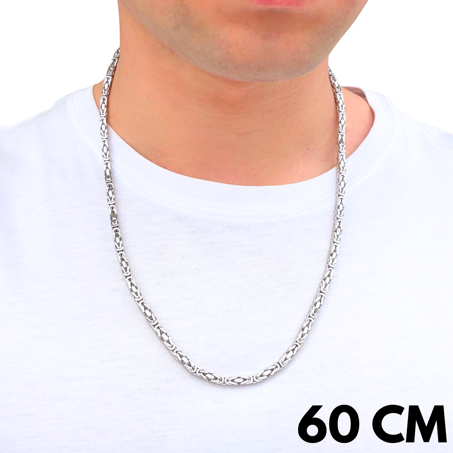 White Gold Imperial Chain - 4mm