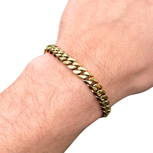 Gold Cuban Bracelet - 8mm