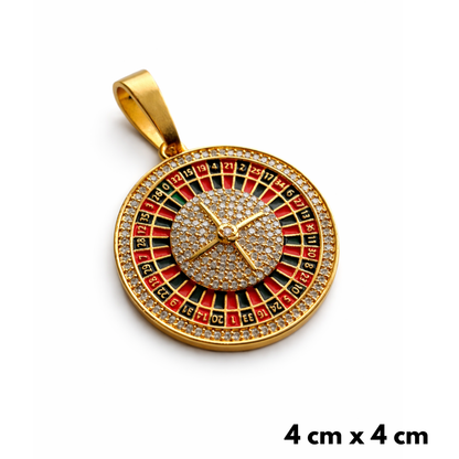 Roulette Pendant Gold