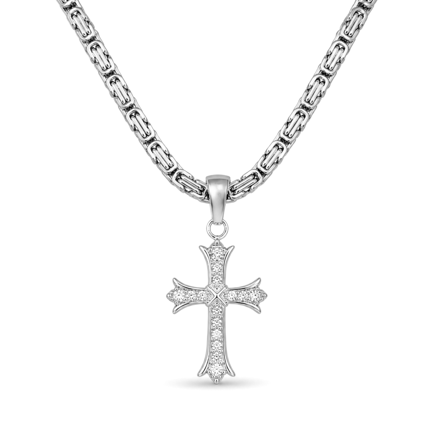 Grand Cross Pendant White Gold