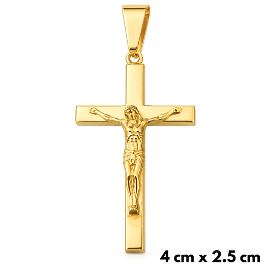 Zawieszka Jezus na Krzyżu Złota