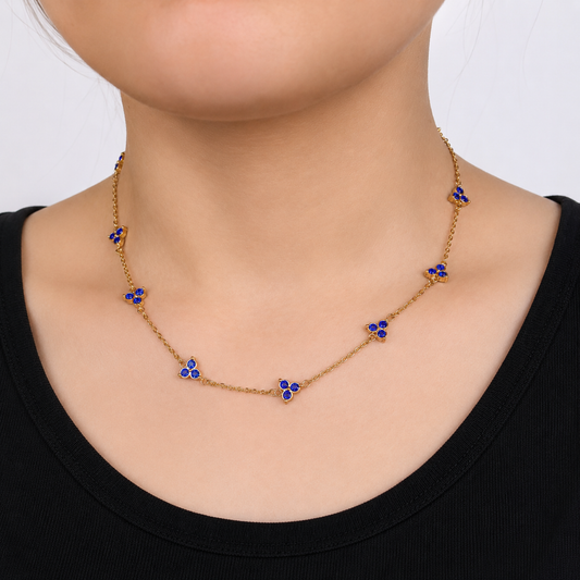 Blue Clover Gold Women's Necklace
