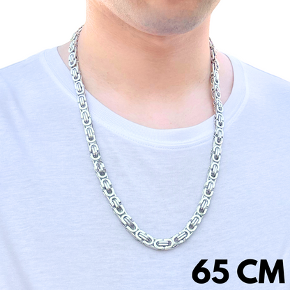 White Gold Noble Chain - 8mm