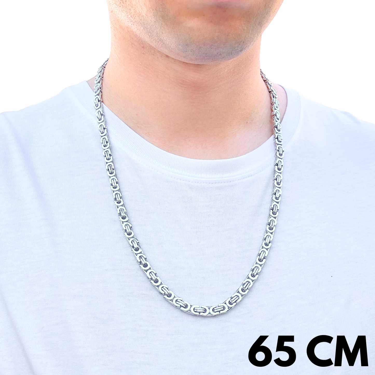 White Gold Noble Chain - 6mm