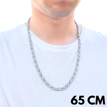 White Gold Noble Chain - 6mm