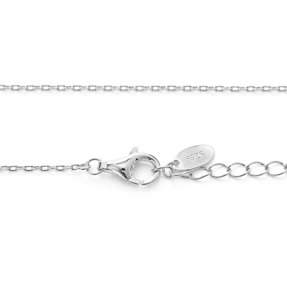 Women's White Gold S925 Moissanite Luna Necklace - 1ct