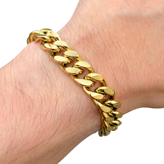 Gold Cuban Bracelet - 12mm