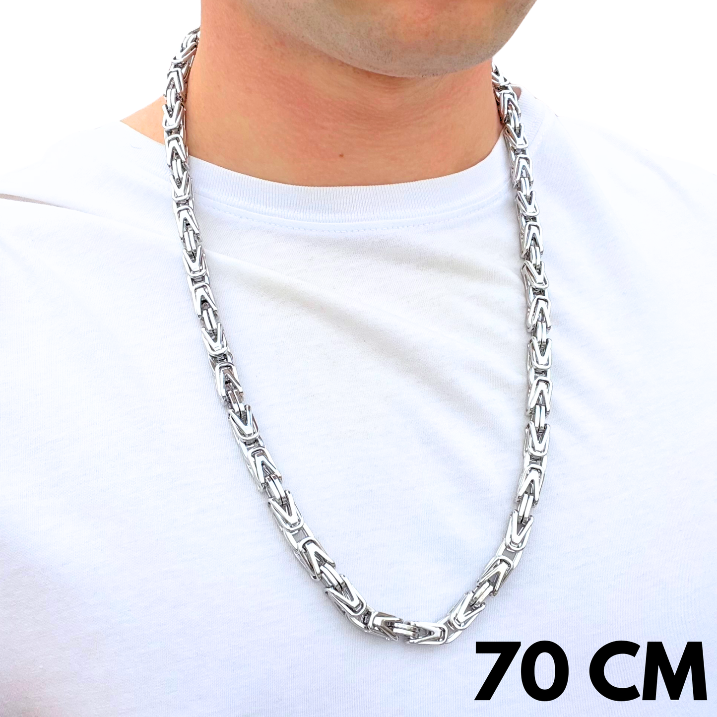 White Gold Imperial Chain - 8mm