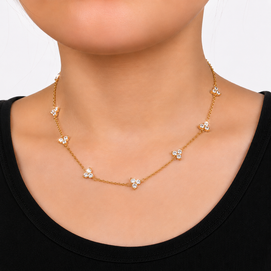 Clover Necklace Gold Women's