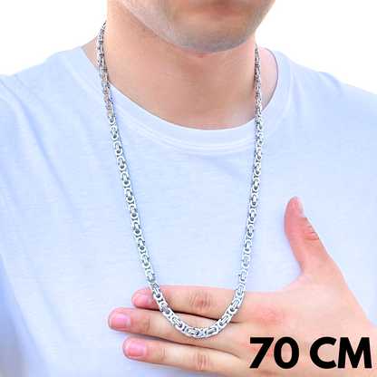 White Gold Noble Chain - 6mm