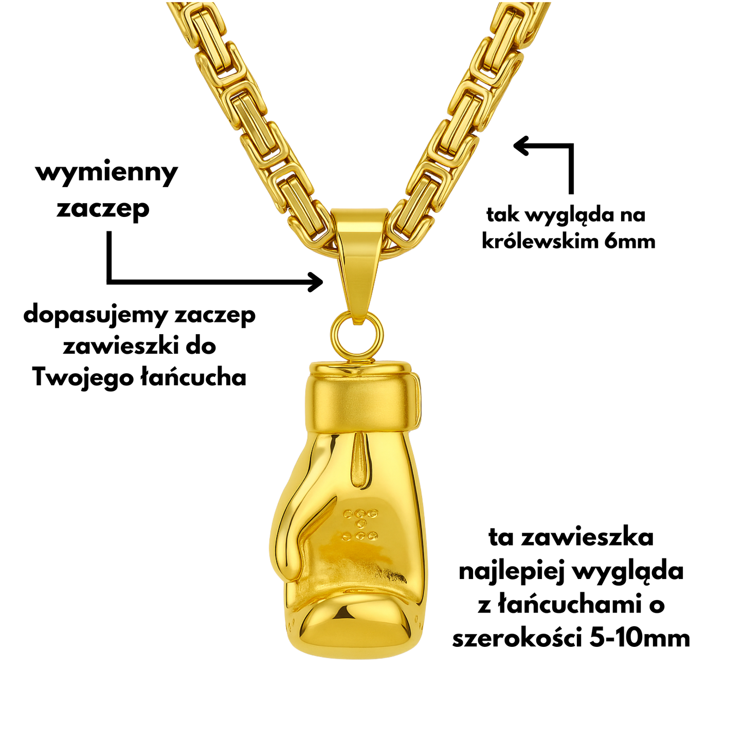 Boxing Glove Pendant Gold