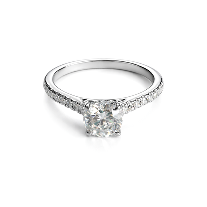 Women's Silver S925 Moissanite Ring - 1ct