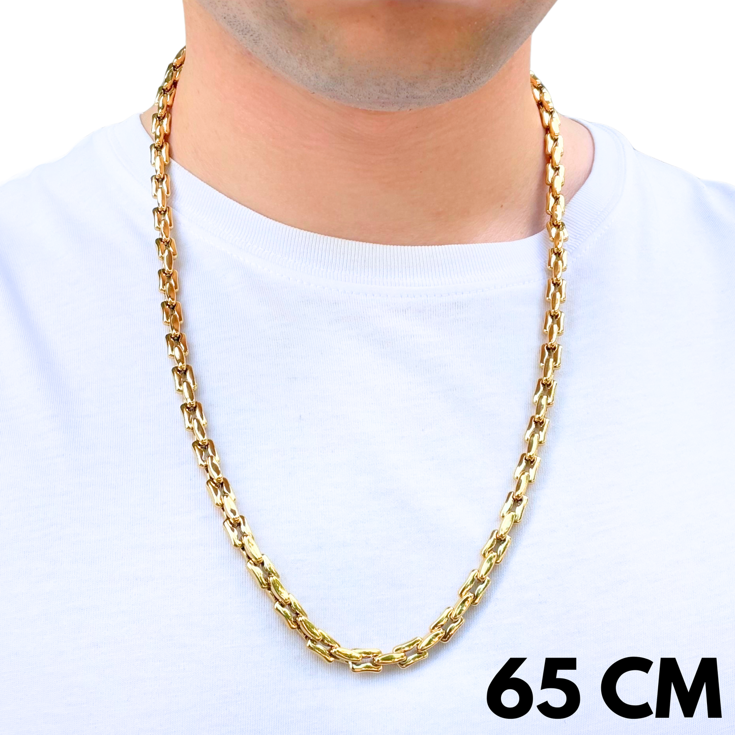 Gold Anchor Chain - 7mm