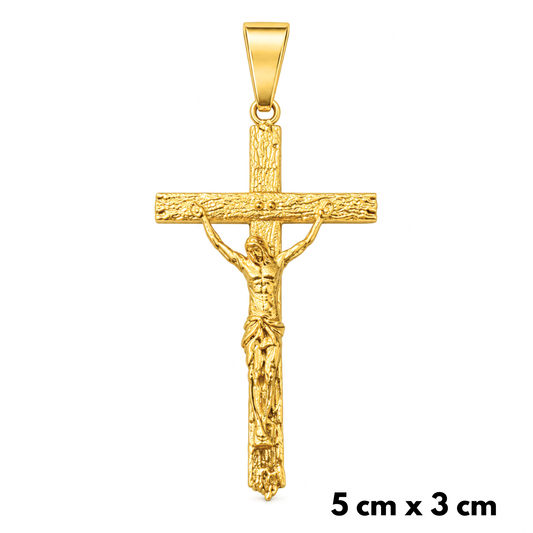 Savior Cross Pendant Gold