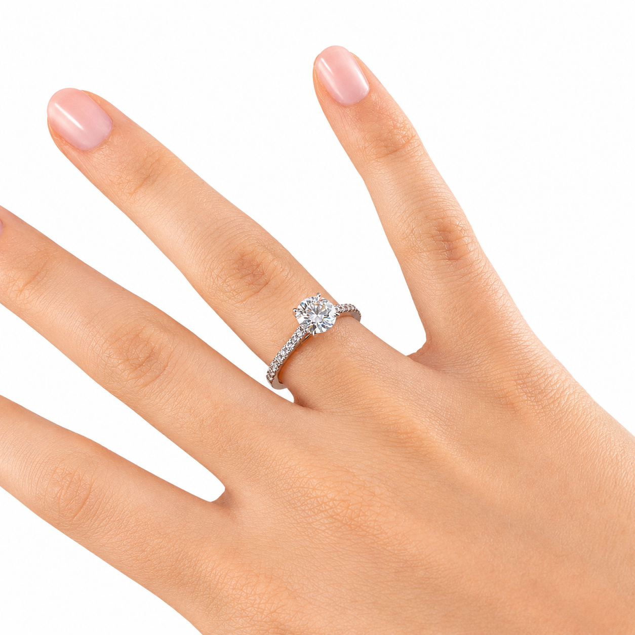 Women's Silver S925 Moissanite Ring - 1ct