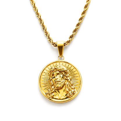 Jesus Medal Pendant Gold