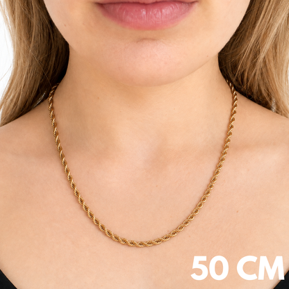 Women's Gold Rope Chain - 4mm