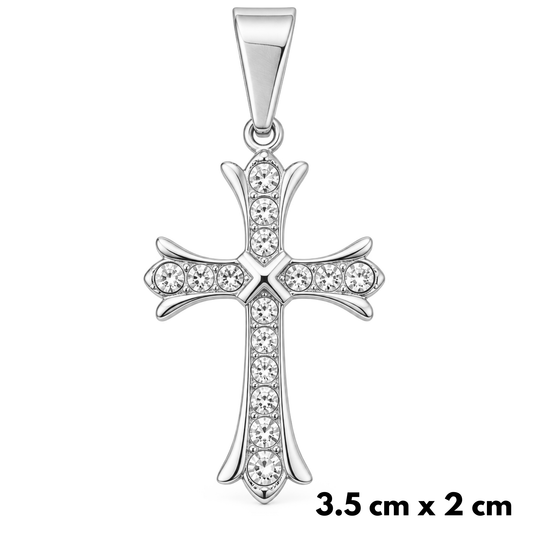 Grand Cross Pendant White Gold