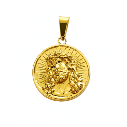 Jesus Medal Pendant Gold