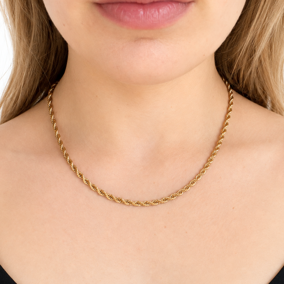 Women's Gold Rope Chain - 4mm