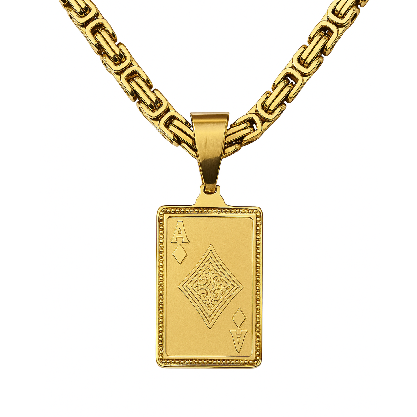 Ace Card Pendant Gold