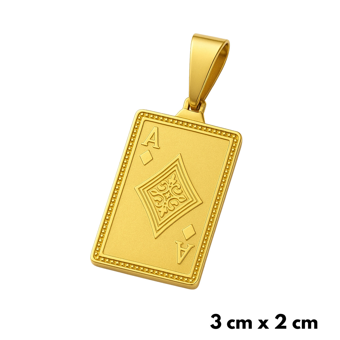 Ace Card Pendant Gold