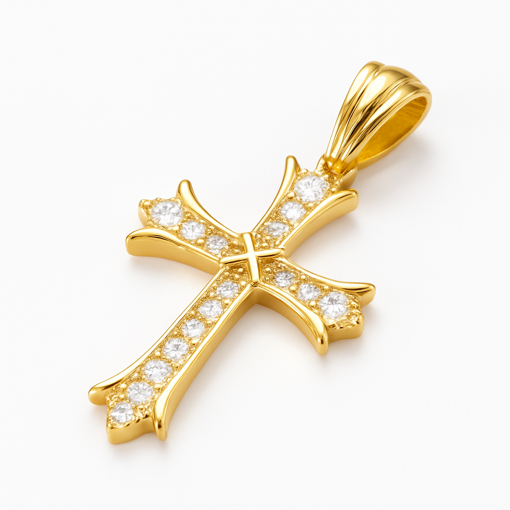 Grand Cross Pendant Gold