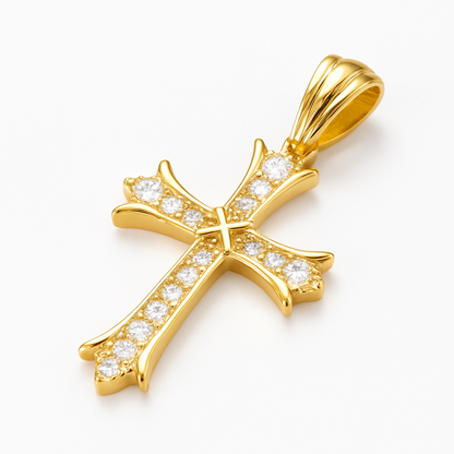 Grand Cross Pendant Gold