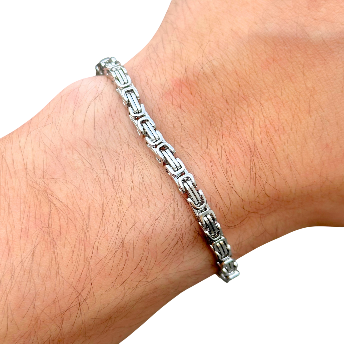 White Gold Royal Bracelet - 4mm