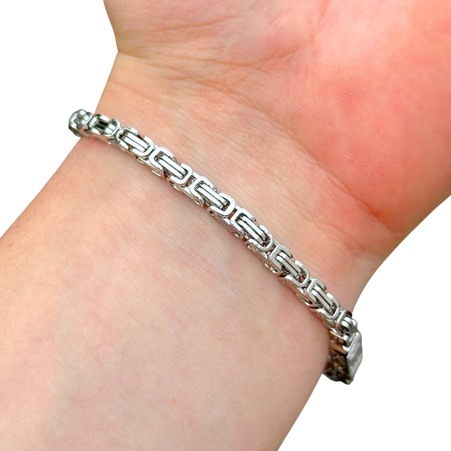 White Gold Royal Bracelet - 4mm