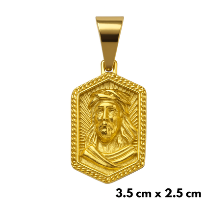 Jesus Medal Pendant Gold