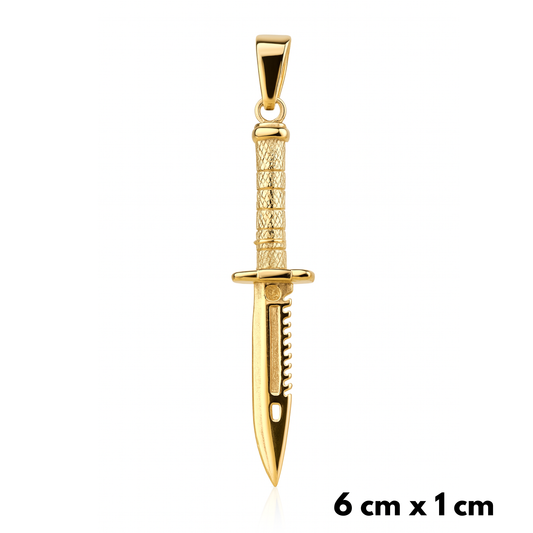 Knife Pendant Gold