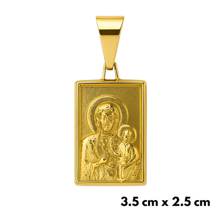 Black Madonna of Częstochowa Pendant Gold