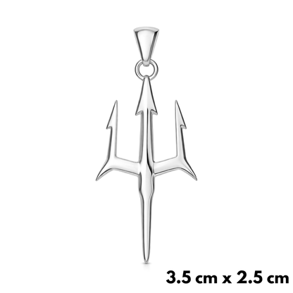 Trident Pendant White Gold