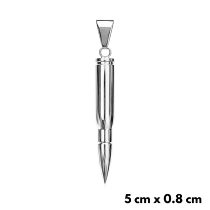 Bullet Pendant White Gold
