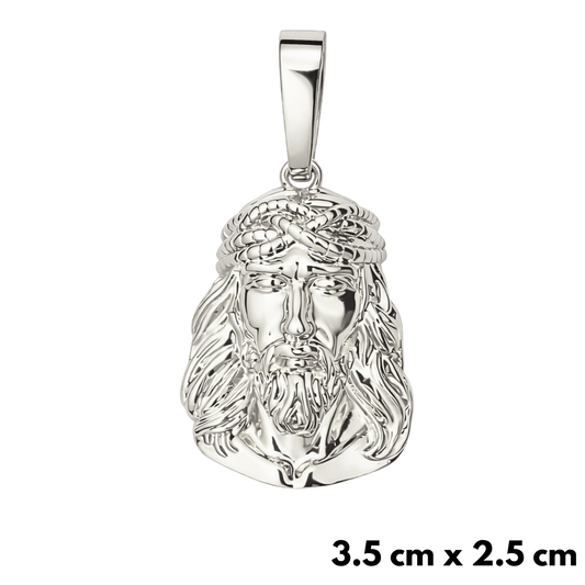 Jesus Thorn Pendant White Gold