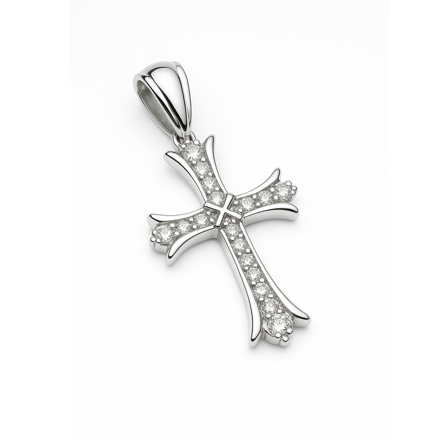 Grand Cross Pendant White Gold