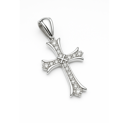 Grand Cross Pendant White Gold