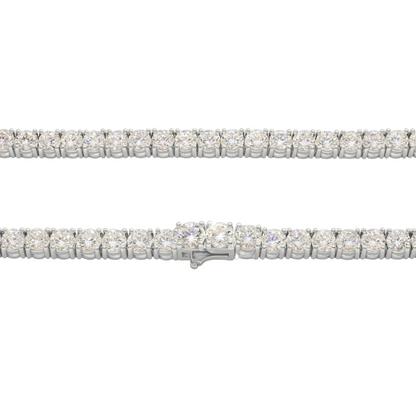Women's White Gold Tennis Chain - 5mm